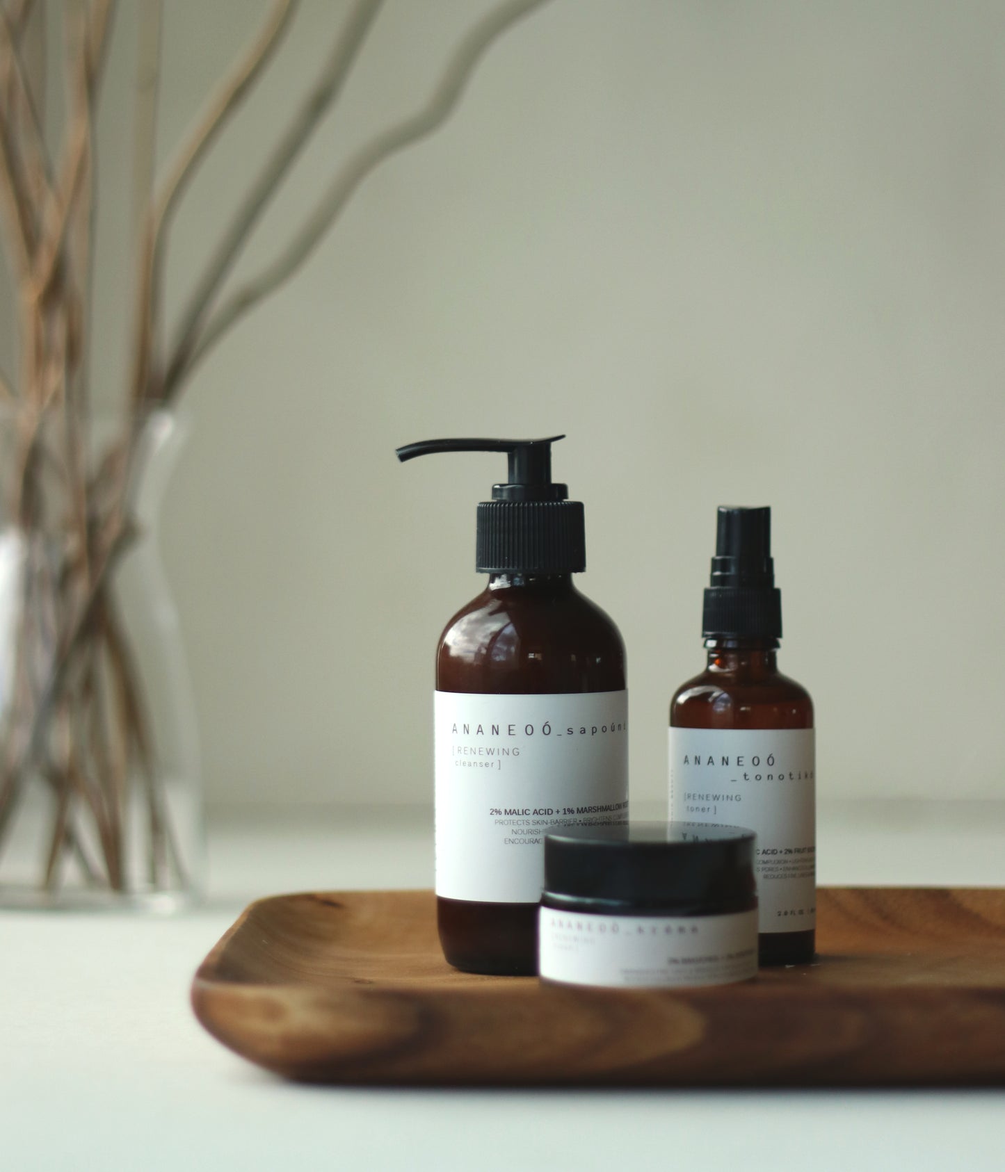 A N A N E O Ó | RENEWING Complete Daily Skincare Set • anti-aging for mature or lackluster skin