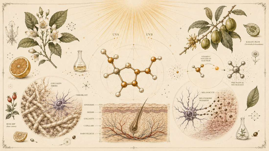 Vitamin C for Skin: Benefits, Forms, Stability, Collagen, & Complete Skincare Guide | TÉFRA Library Article SI-001